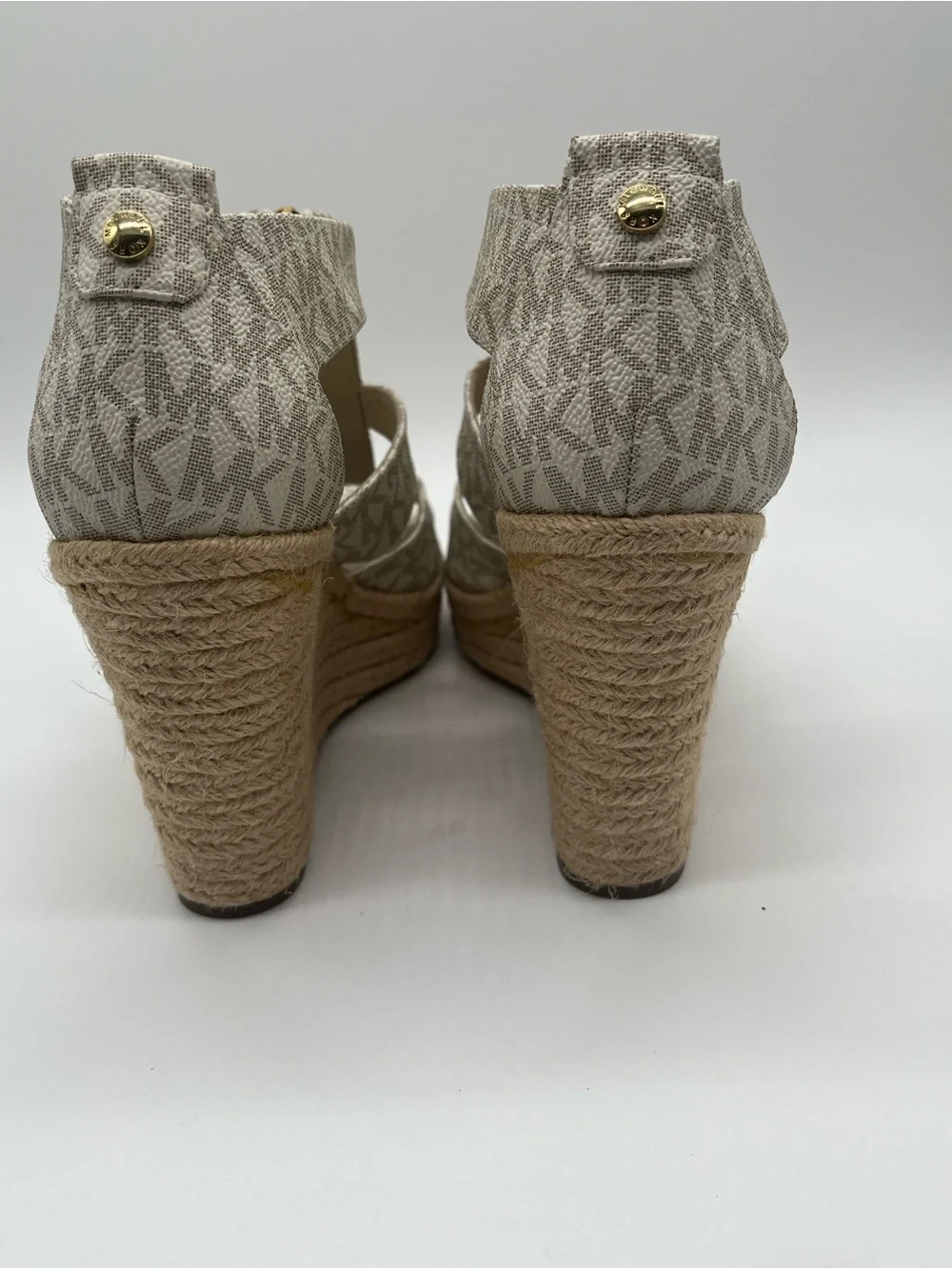 Michael Kors Damita Logo Espadrille Wedge Sandals. Excellent condition.  8 1/2 M
